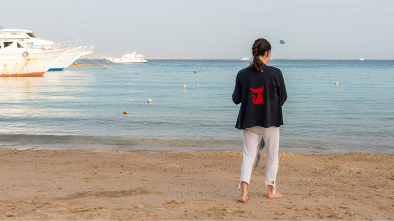 Evelin am Strand des Regina Swiss Inn Resorts, Rotes Meer, red sea, Hurghada, Ägypten