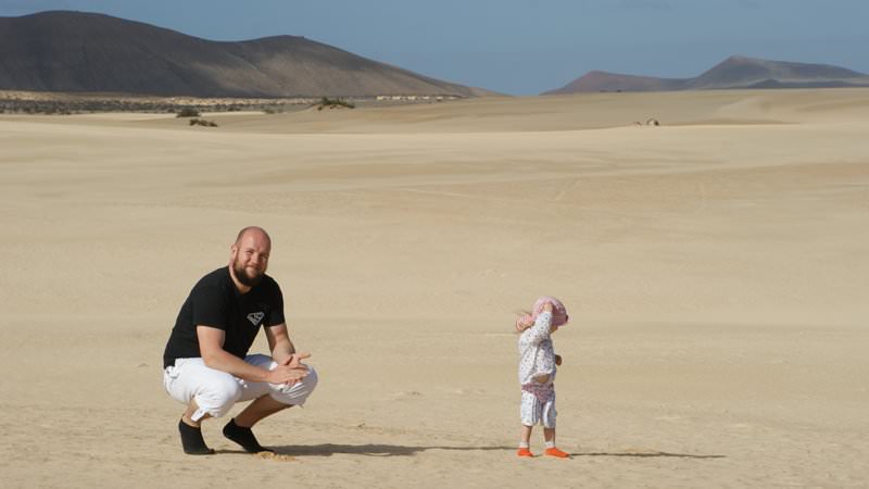 Ich und Papa auf Fuerteventura