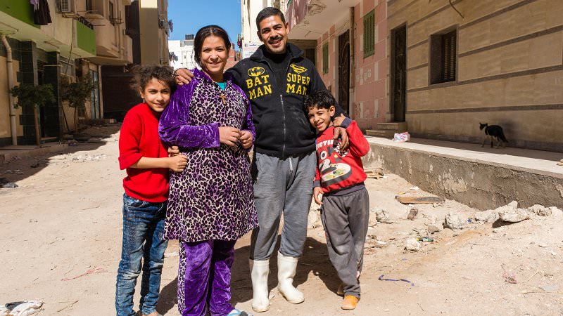 Eine Familie aus Hurghada