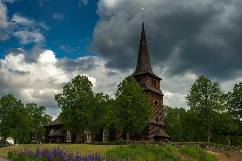 Hölzerne Kirche in Östmark