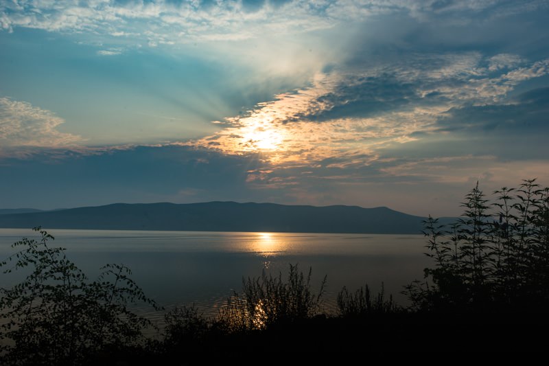 Sonnenaufgang am Vrana-See