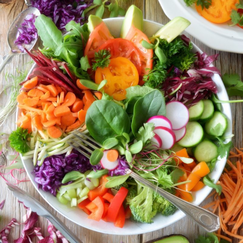 Ein bunter Salat-Teller