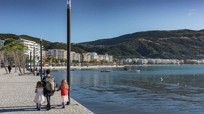 Albanien mit Kindern: Vlora Lungomare Promenade
